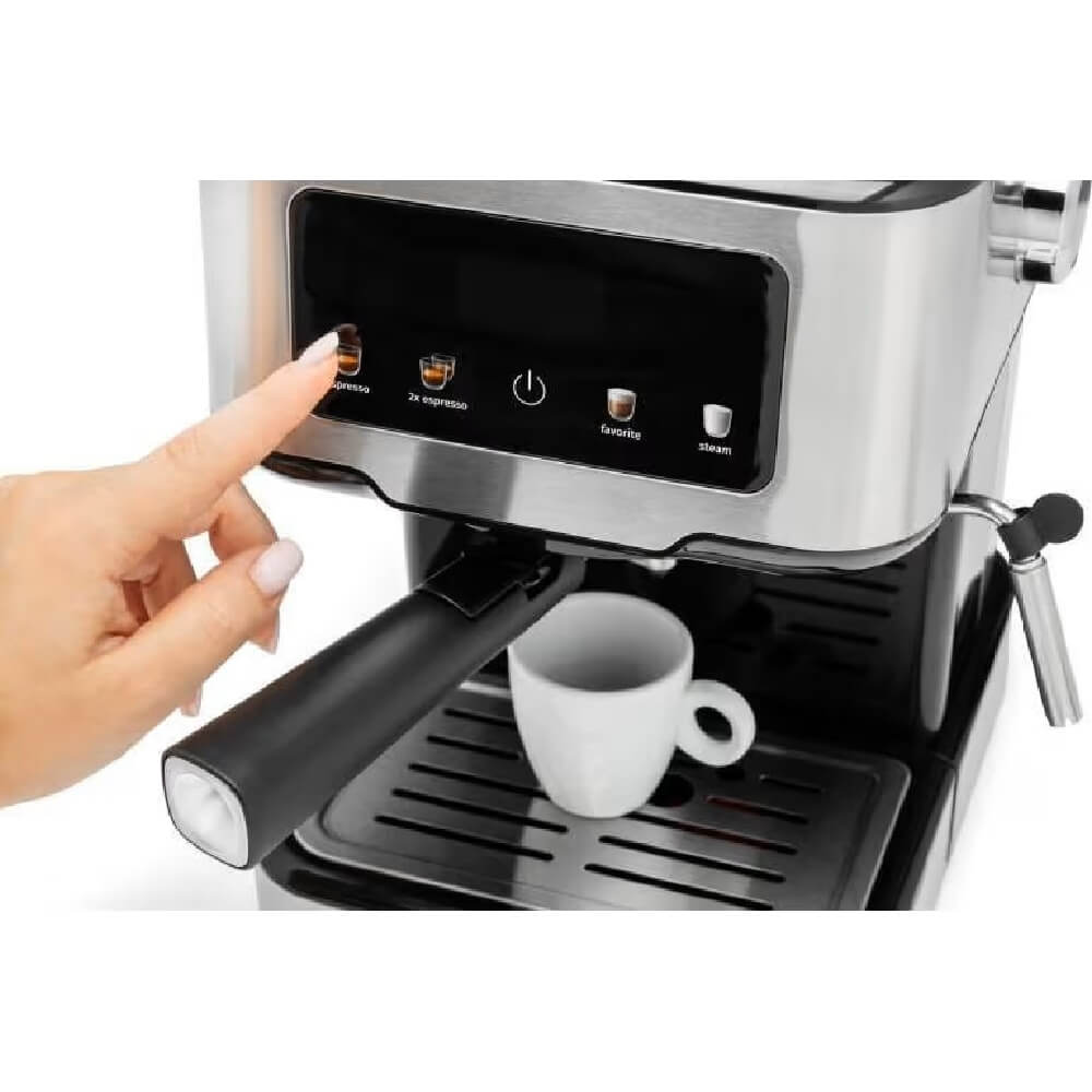 ყავის აპარატი Gorenje ESCM15CD, 1100W, 1.5L, Coffee Machine, Black/Silver