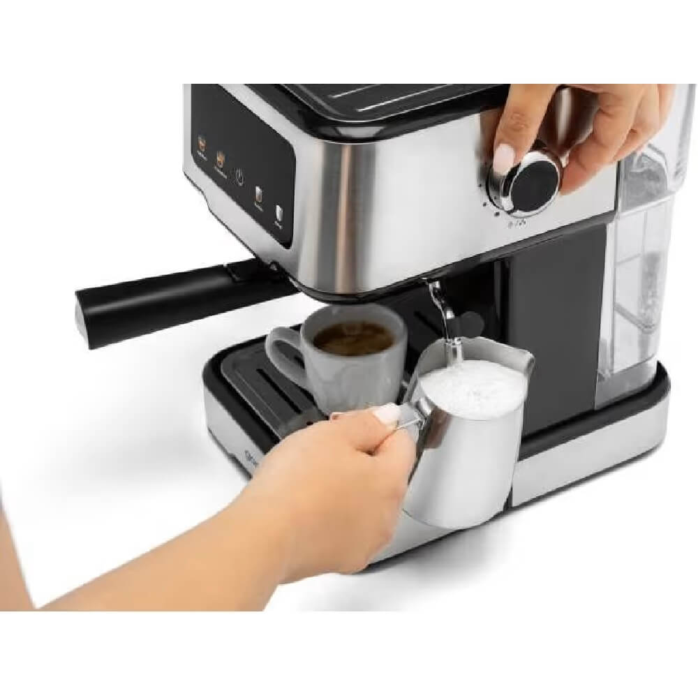 Coffee Machine Gorenje ESCM15CD, 1100W, 1.5L, Black/Silver