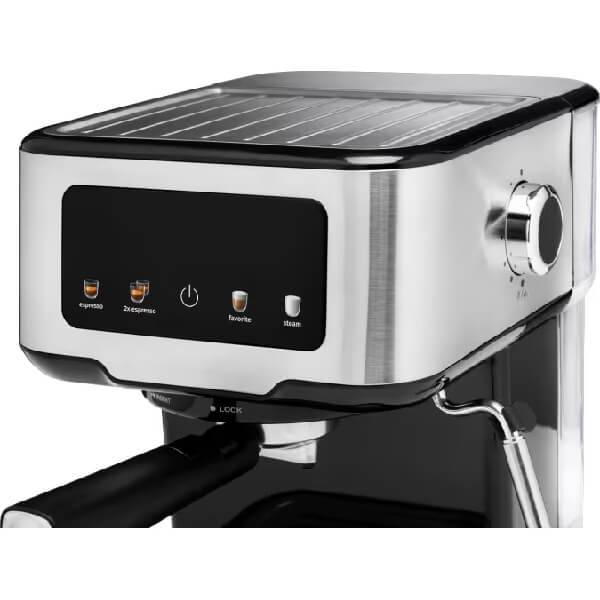 Coffee Machine Gorenje ESCM15CD, 1100W, 1.5L, Black/Silver