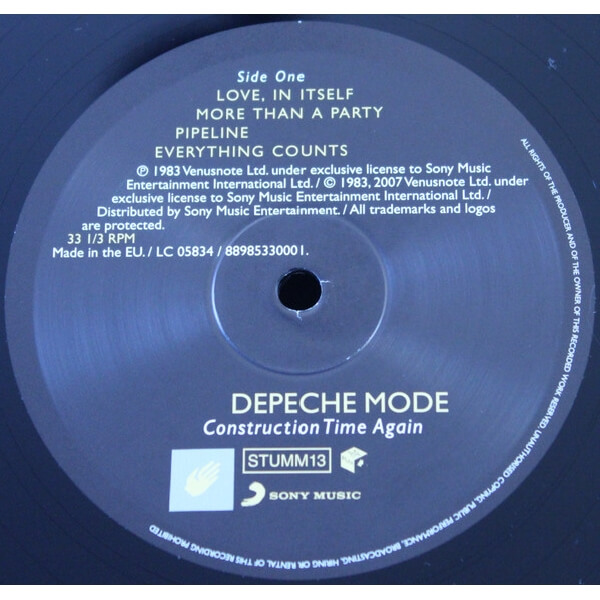 ვინილი Depeche Mode - Construction Time Again