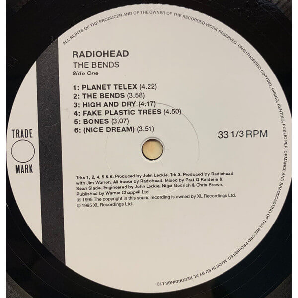 ვინილი Radiohead - Bends