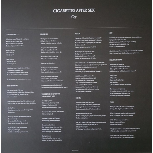 ვინილი Cigarettes After Sex - Cry