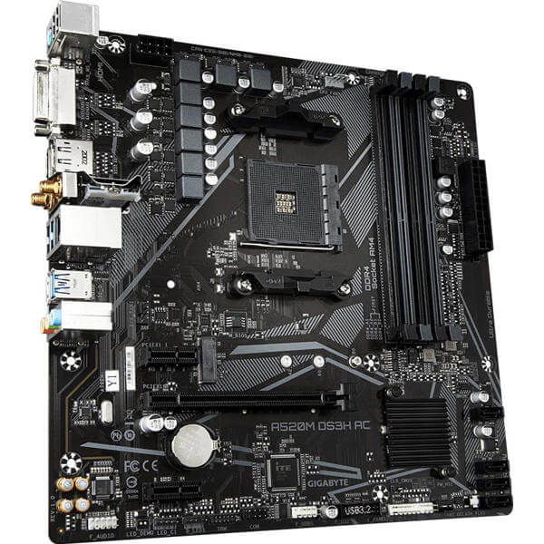Motherboard Gigabyte A520M DS3H AC, AM4, DDR4, 128GB