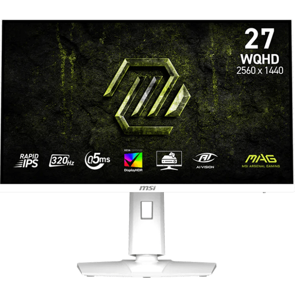 მონიტორი MSI 9S6-3CE49H-028 MAG 274QRFW-X32, 27", Monitor, WQHD, IPS, HDMI, DP, White