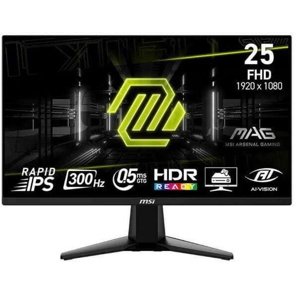 მონიტორი MSI 9S6-3BC21M-061 MAG 255XF, 24.5", Monitor, FHD, IPS, HDMI, DP, Black