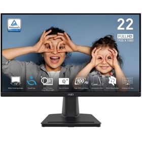 მონიტორი MSI 9S6-3PE0CM-014 PRO MP225V, 21.5", Monitor, FHD, VA, D-Sub, HDMI, Black
