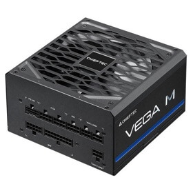 CHIEFTEC PSU Vega M (850W), >90%, 80+ Gold, 135mm FDB, 1xMB 24pin(20+4), 2xCPU 8pin(4+4), 3xMolex, 6xSATA, 4xPCIe 8pin(6+2), 1xPCIe GEN5 16pin, Fully Modular