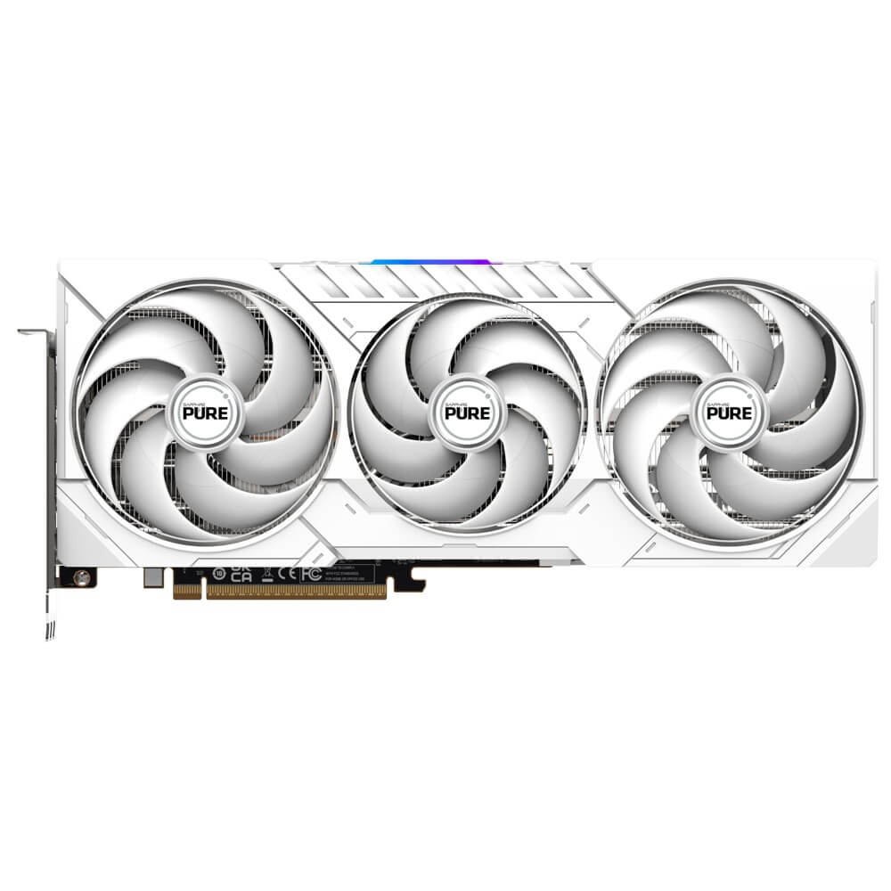 ვიდეო დაფა Sapphire 11348-02-20G PURE GAMING OC, Radeon RX9070XT, 16GB, 256bit, HDMI, DP, White