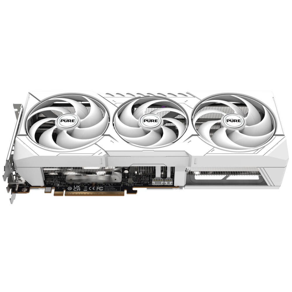 ვიდეო დაფა Sapphire 11348-02-20G PURE GAMING OC, Radeon RX9070XT, 16GB, 256bit, HDMI, DP, White