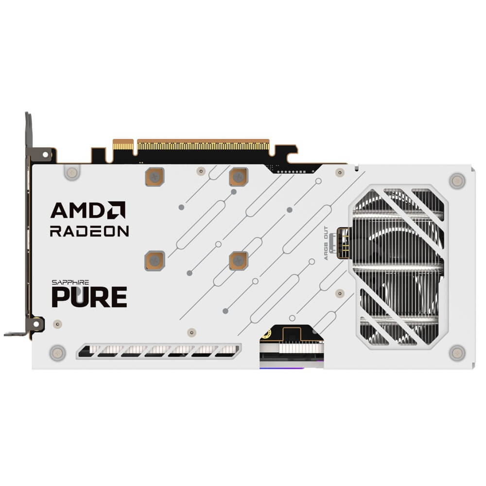 Graphic Card Sapphire 11350-02-20G PURE GAMING OC, Radeon RX9060XT, 16GB, 128bit, HDMI, DP, White