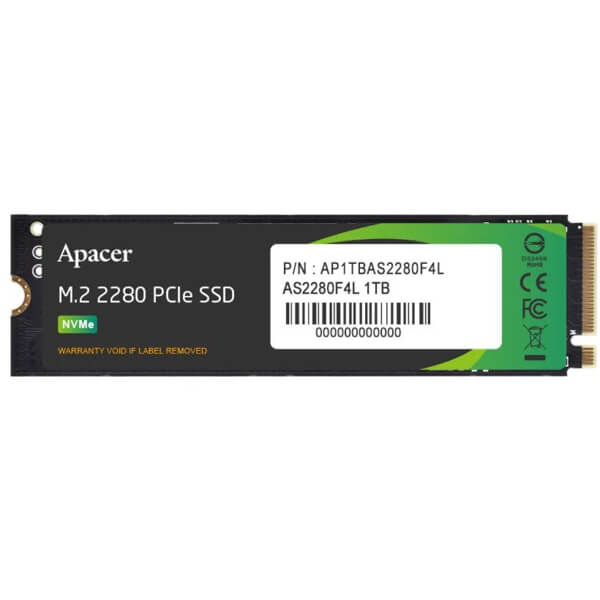 Internal Hard Drive Apacer AP1TBAS2280F4L-1, 1TB, M.2