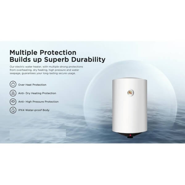 Electric Water Heater Beko BWH 5015 W, 1500W, 50L, White