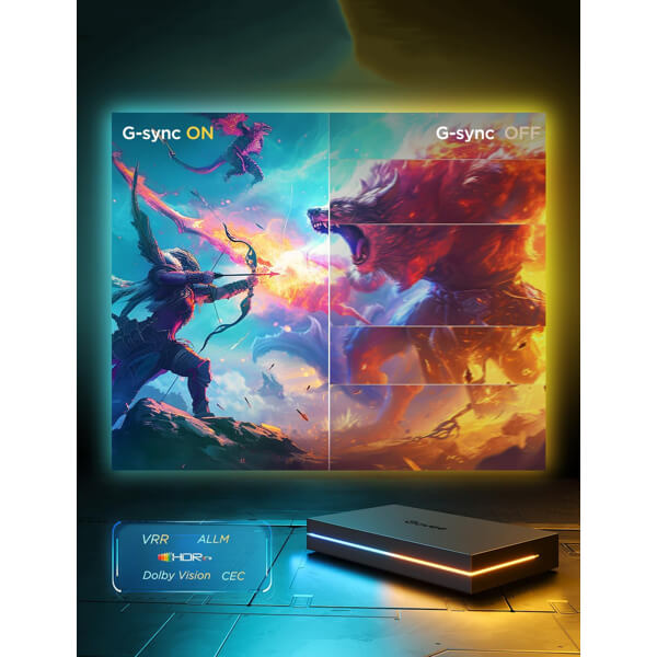 Adaptive Backlight Kit Govee H8604C12 AI Sync Box Kit 2, 55/65", WIFI, Bluetooth, Black