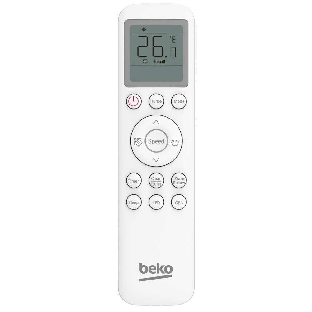 კონდიციონერი Beko BEHPEK 180/ BEHPEK 181, 45-60m², Inverter, Air Conditioner, White