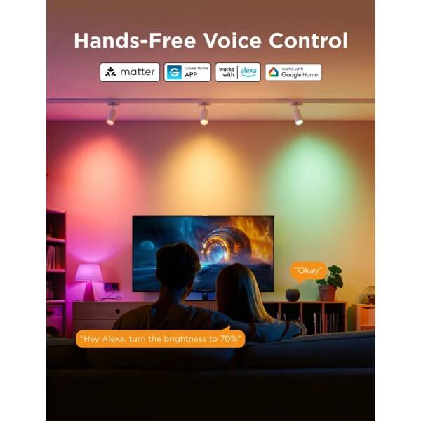 ჭკვიანი ნათურა Govee H600C, WIFI, Bluetooth, Smart Light Bulb, White