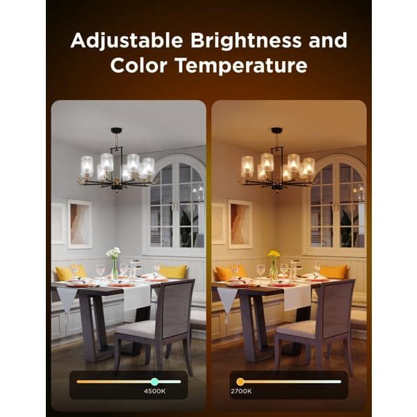 ჭკვიანი ნათურა Govee H600C, WIFI, Bluetooth, Smart Light Bulb, White