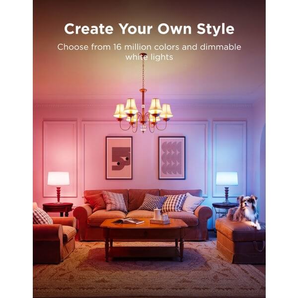 ჭკვიანი ნათურა Govee H600C, WIFI, Bluetooth, Smart Light Bulb, White