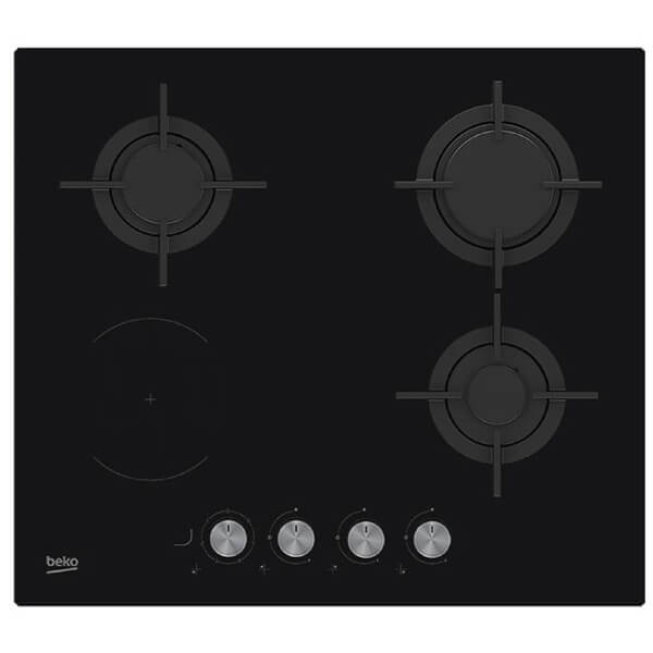 Built-in combined Cooktop Beko HILM 64222 SV, Black