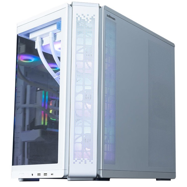 ქეისი Zalman P60White, Computer Case, MidT, ATX, Mini-ITX, mATX, 2xUSB3.0, White