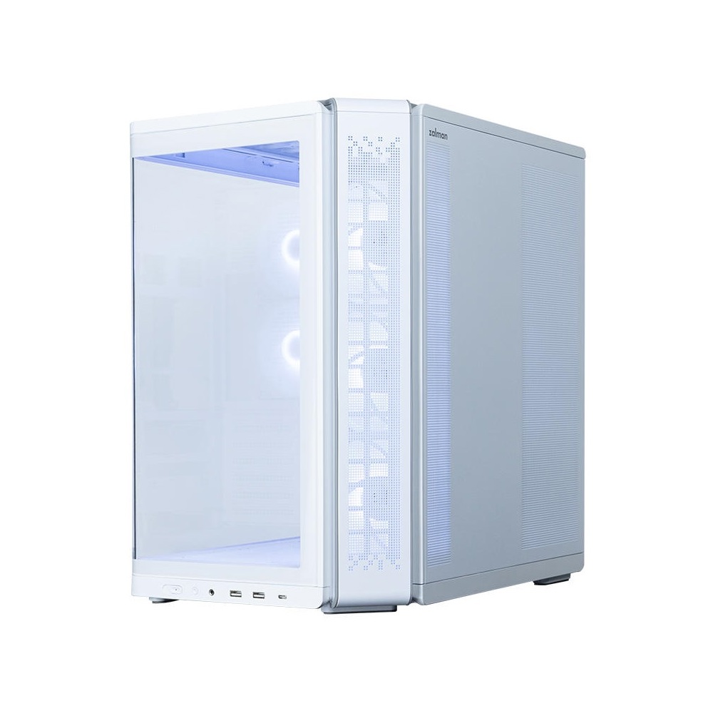 ქეისი Zalman P60White, Computer Case, MidT, ATX, Mini-ITX, mATX, 2xUSB3.0, White