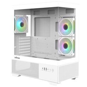 ქეისი Zalman Chronix V2, Computer Case, MidT, ATX, mini-ITX, mATX, USB3.0, USB2.0, White