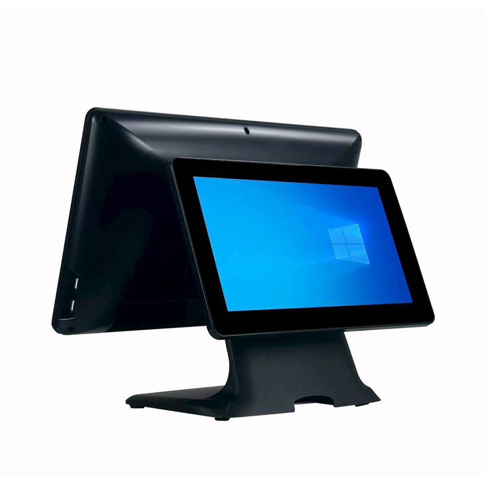 Allscreen PI3O8GS256GD 15.6" and 11 inch Dual Touchscreen, Intel Core i3 12th, 8GB, 256GB SSD, Pos Terminal, Black
