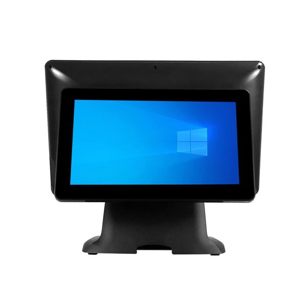 პოს ტერმინალი Allscreen PI3O8GS256GD 15.6" and 11 inch Dual Touchscreen, Intel Core i3 12th, 8GB, 256GB SSD, Pos Terminal, Black
