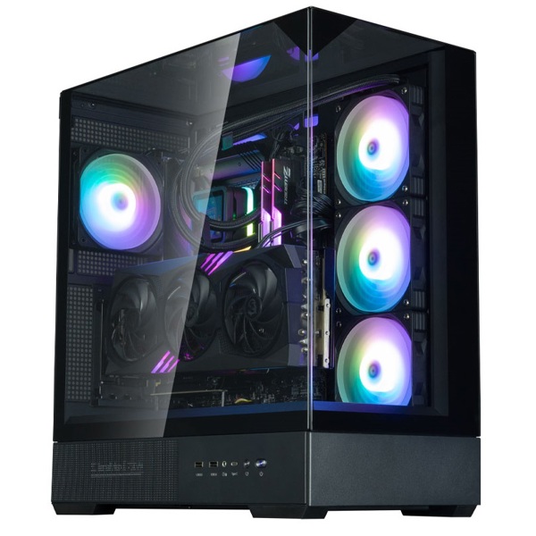 Computer Case Zalman P40PRISMBLACK, MidT, ATX, micro ATX, mini ATX, 2xUSB3.0, Black