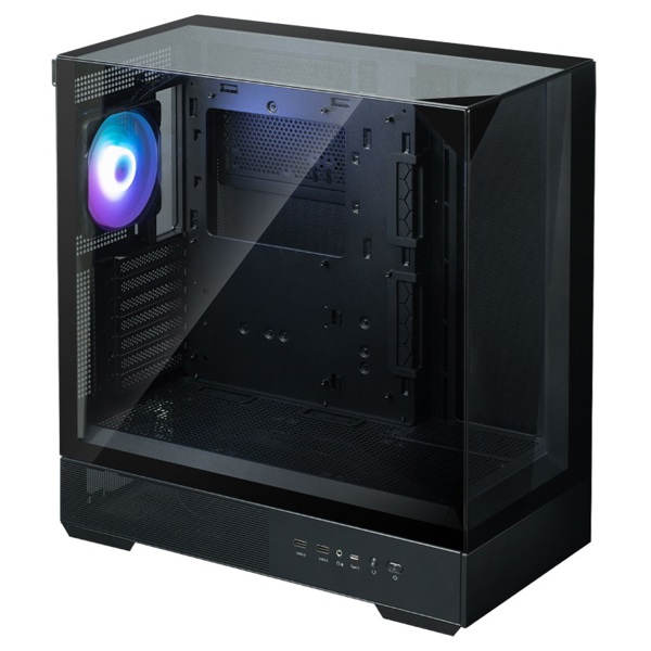 ქეისი Zalman P40PRISMBLACK, Computer Case, MidT, ATX, micro ATX, mini ATX, 2xUSB3.0, Black