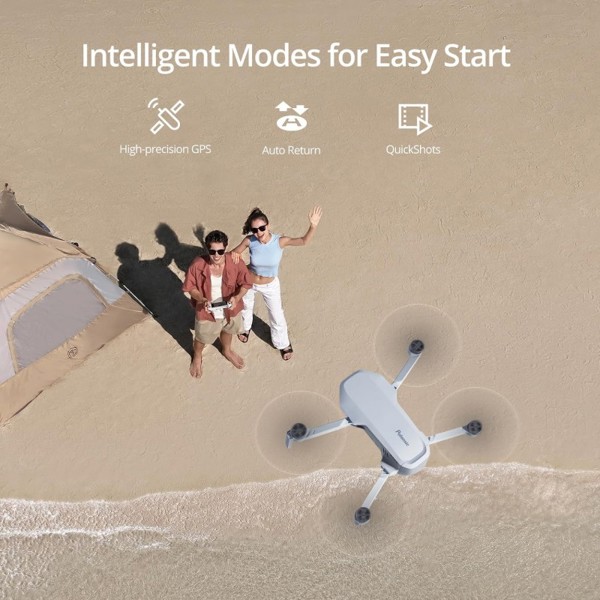 დრონის კომპლექტი Potensic APM1510312 ATOM Fly More Combo, PixSync 3.0, Drone Combo, Grey