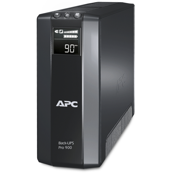 უწყვეტი კვების წყარო APC br900g-gr Power-Saving Back-UPS Pro 900, Line interactive, 900/540W, USB, 5xSchuko, LCD, UPS, Black