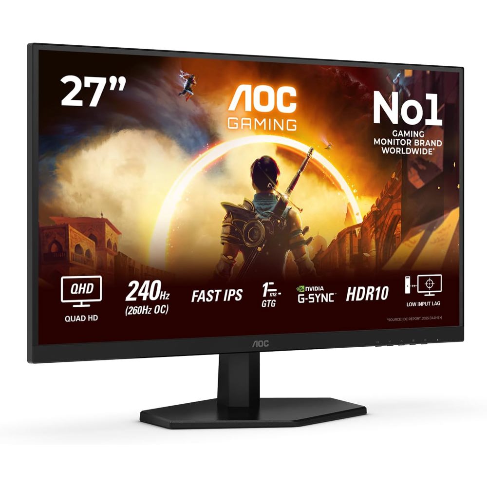 მონიტორი AOC Q27G42ZE, 27", Monitor, QHD, IPS, DP, HDMI, Black