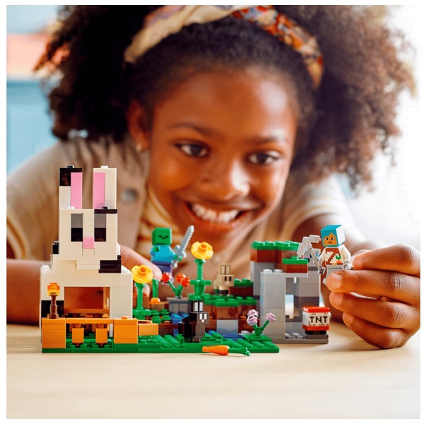 ასაწყობი კონსტრუქცია Lego 21181 Minecraft The Rabbit Ranch, Prefabricated Construction