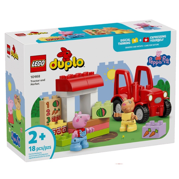 Prefabricated Construction Lego 10468 DUPLO Peppa Pig Tractor and Market