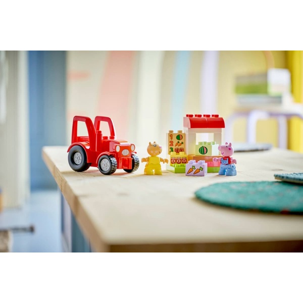Prefabricated Construction Lego 10468 DUPLO Peppa Pig Tractor and Market