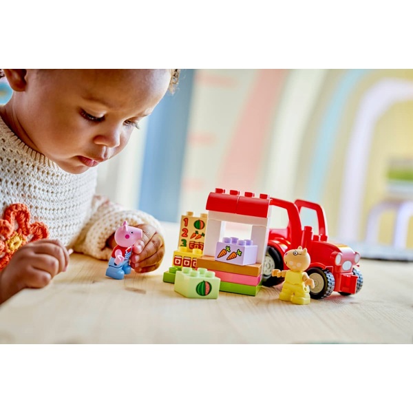 Prefabricated Construction Lego 10468 DUPLO Peppa Pig Tractor and Market