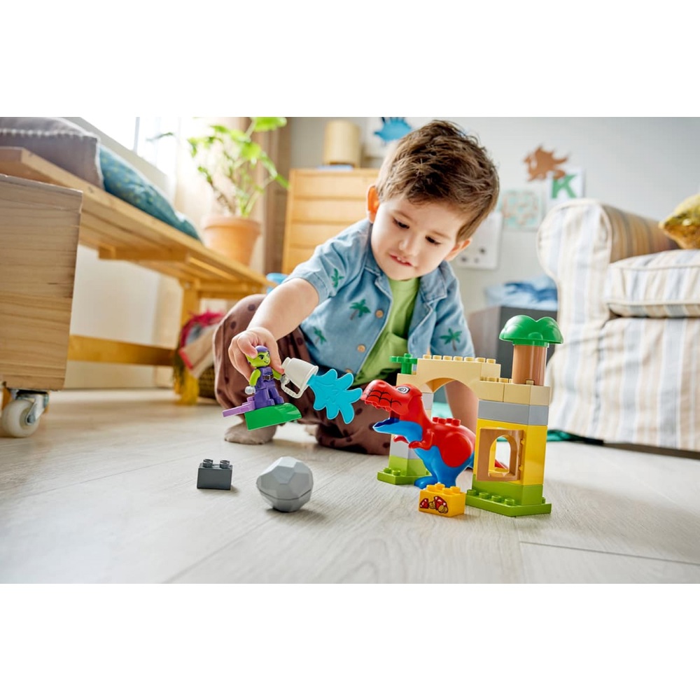 ასაწყობი კონსტრუქცია Lego 10463 DUPLO Disney Dinosaur Spidey-Rex vs. Green Goblin, Prefabricated Construction