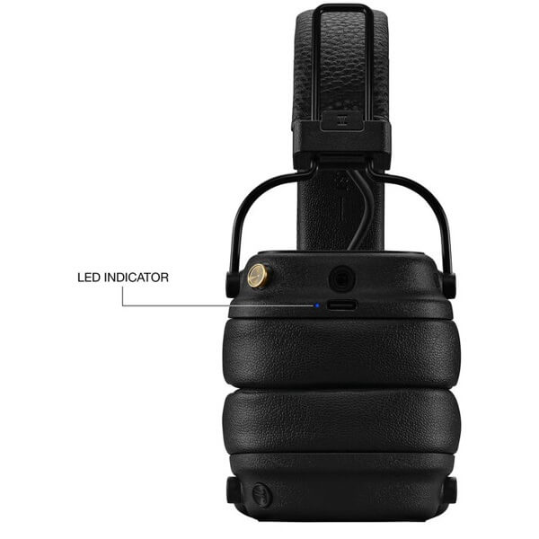 ყურსასმენი Marshall 1006832 MAJOR V, Headset, Wireless, Bluetooth, 3.5mm, Black