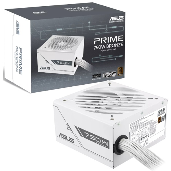 Power Supply Asus 90YE00Y3-B0NA00 PRIME, 750W, 80 PLUS Bronze, White