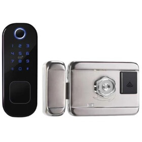 კარის ჭკვიანი საკეტი Moes WDL-R5-2-MS, Smart Door Lock, Black