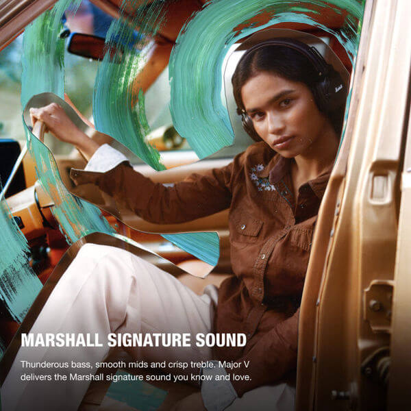 ყურსასმენი Marshall 1006834 MAJOR V, Headset, Wireless, Bluetooth, 3.5mm, Brown