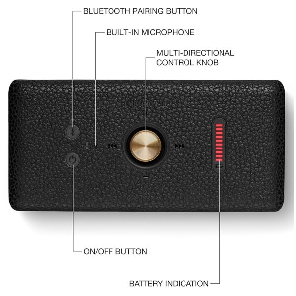 Speaker Marshall 1006709 EMBERTON III, 20W, Bluetooth, Black