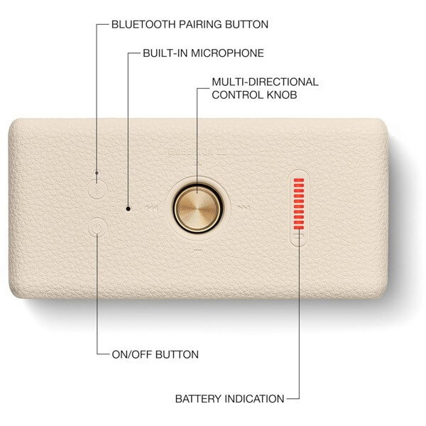 Speaker Marshall 1006712 EMBERTON III, 20W, Bluetooth, Cream