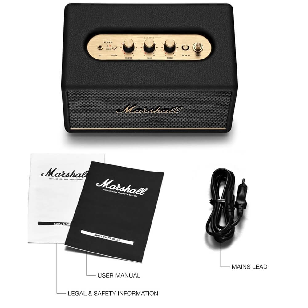 Speaker Marshall 1006004 ACTON III, 60W, Bluetooth, Black