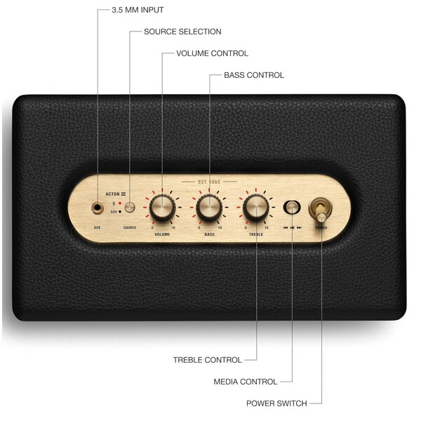 Speaker Marshall 1006004 ACTON III, 60W, Bluetooth, Black
