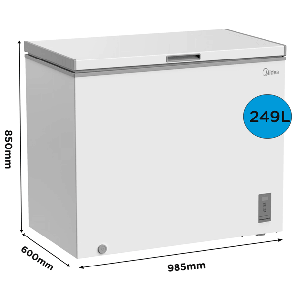 საყინულე Midea MDRC345FZE01, 249L, E, 41Db, Freezer, White