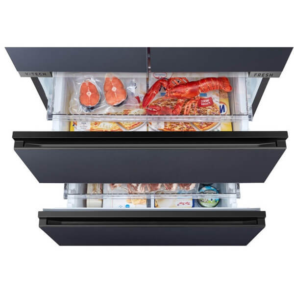 მაცივარი Midea MDRF705BIE70, 568L, A+, 38dB, NO Frost, Refrigerator, Black