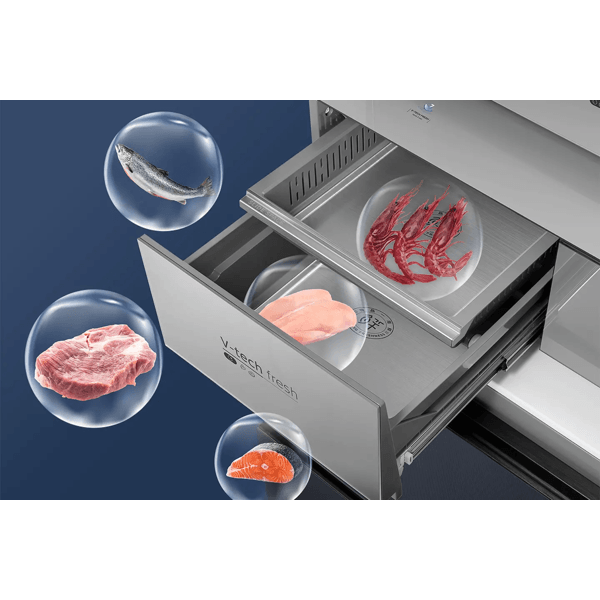 მაცივარი Midea MDRF705BIE70, 568L, A+, 38dB, NO Frost, Refrigerator, Black