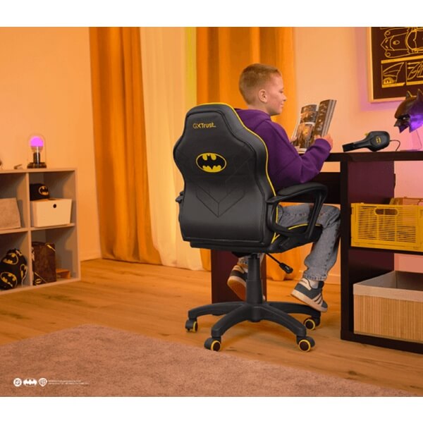 Gaming Chair Trust 25786 GXT703BM REVVO KIDS CHAIR BATMAN, Black