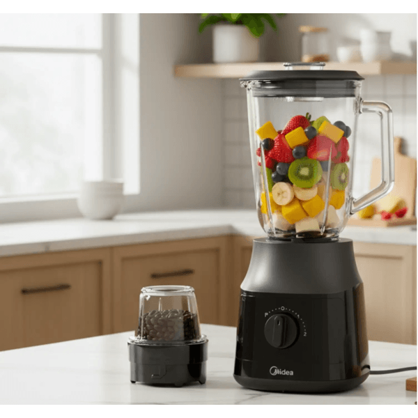 ბლენდერი Midea MJ-BL6013W4, 600W, 1.5L, Blender, Black
